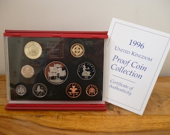 1996 Royal Mint Proof Coin Year Set Complete With Certificate