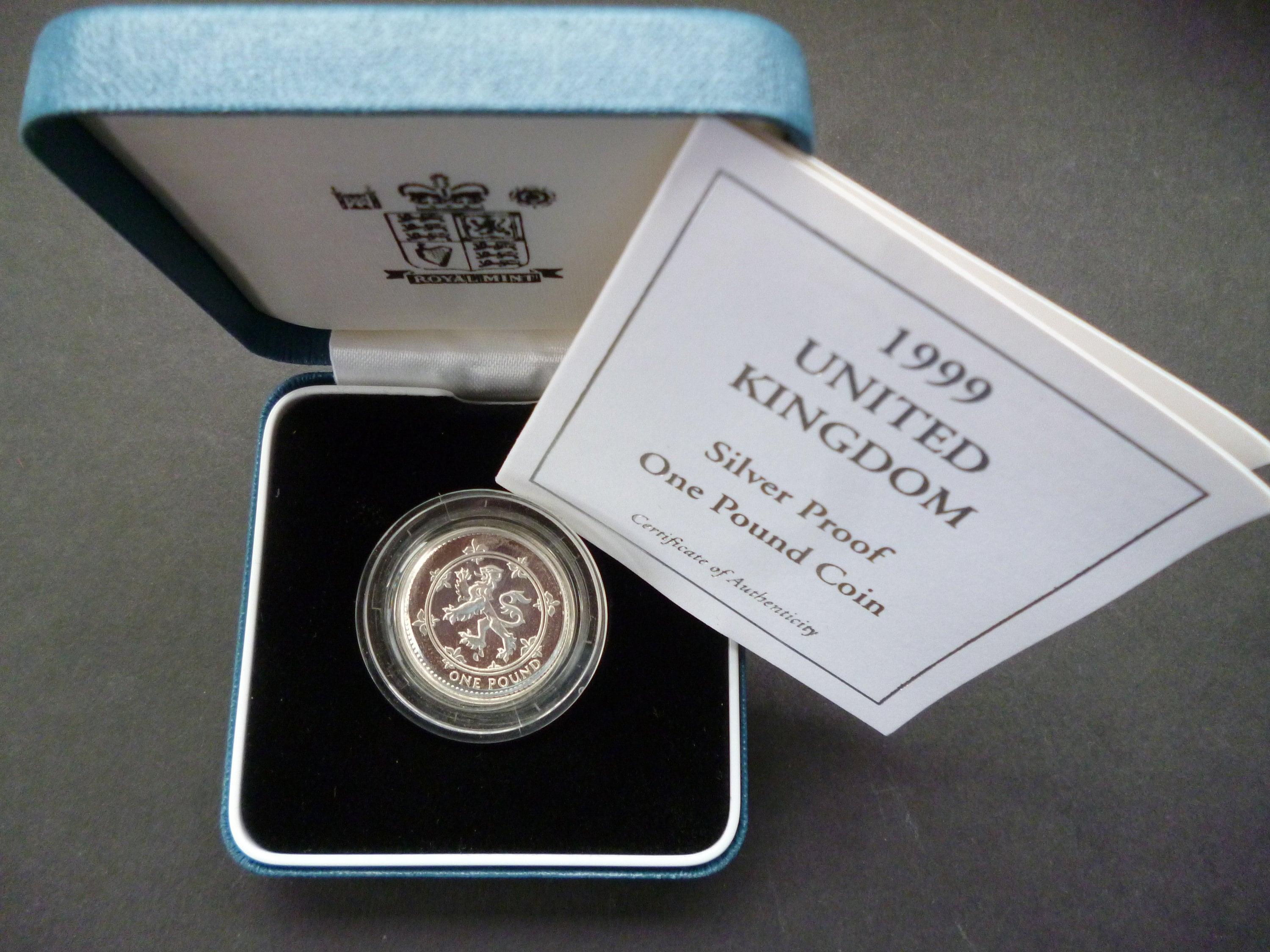 1999年英国ヴィンテージ シルバープルーフ1ポンドコイン - ロイヤル