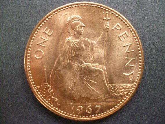 Großbrtannen 1967 Half Penny Münze Köngn Elzabeth | Etsy