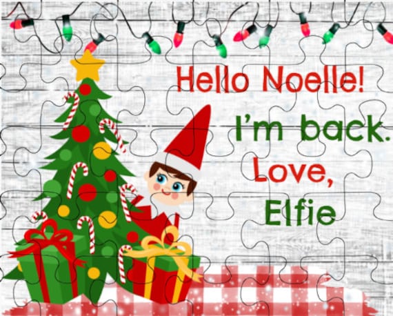 Personalized Elf Christmas Puzzle Custom Christmas Gift
