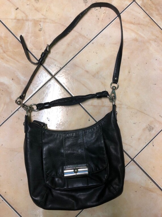 coach black leather hobo bag