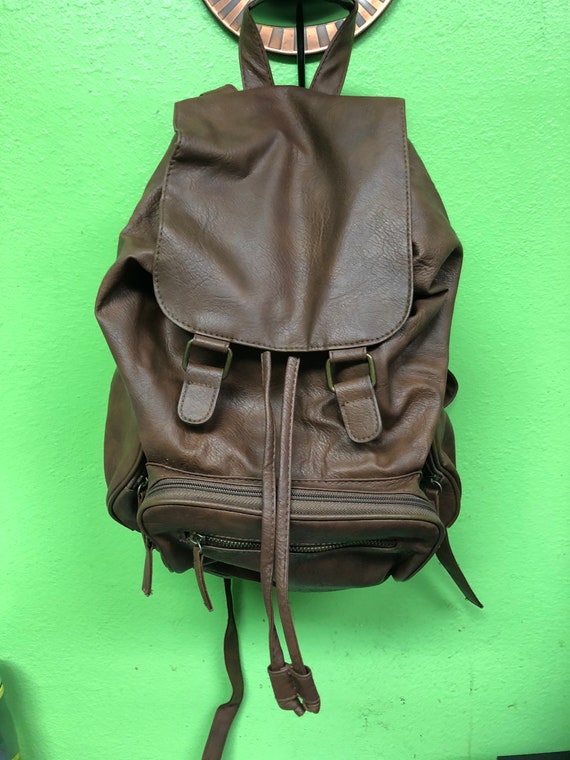 mossimo leather backpack