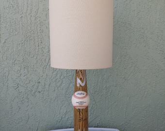 Baseball Bat Table Lamp, Baseball Lamp,sports memorabilia, baseball decor,  MLB  Baseball Bat, Major League Baseball, Minor League