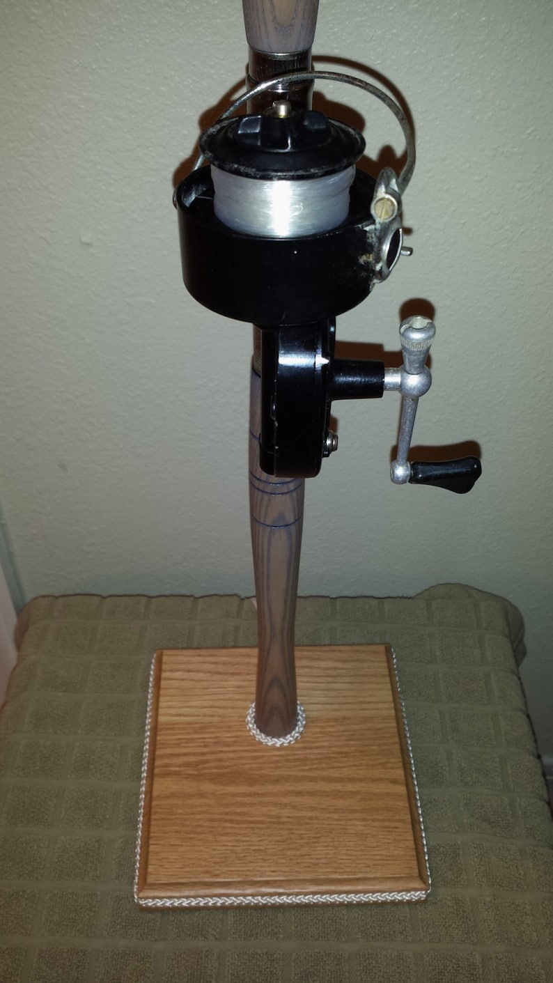 FISHING POLE LAMP Antique Fishing Rod and Reel Lamp Coastal Etsy