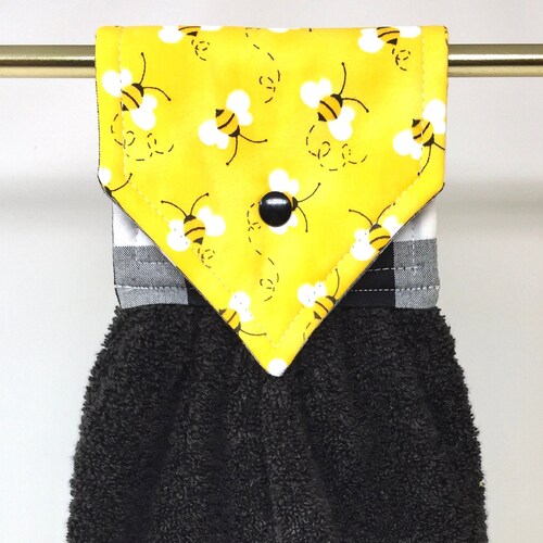 Hanging Hand Towel Bumble Bees Hanging Towel Bumble Bee Hand Etsy