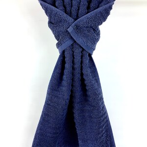 CLEARANCE! Gray or Navy Ribbed Hanging Hand Towel Wrap, Snap Towel, Gray Stay Put Hand Towel, Navy Oven Towel, Bathroom Hanging Hand Towel afbeelding 10