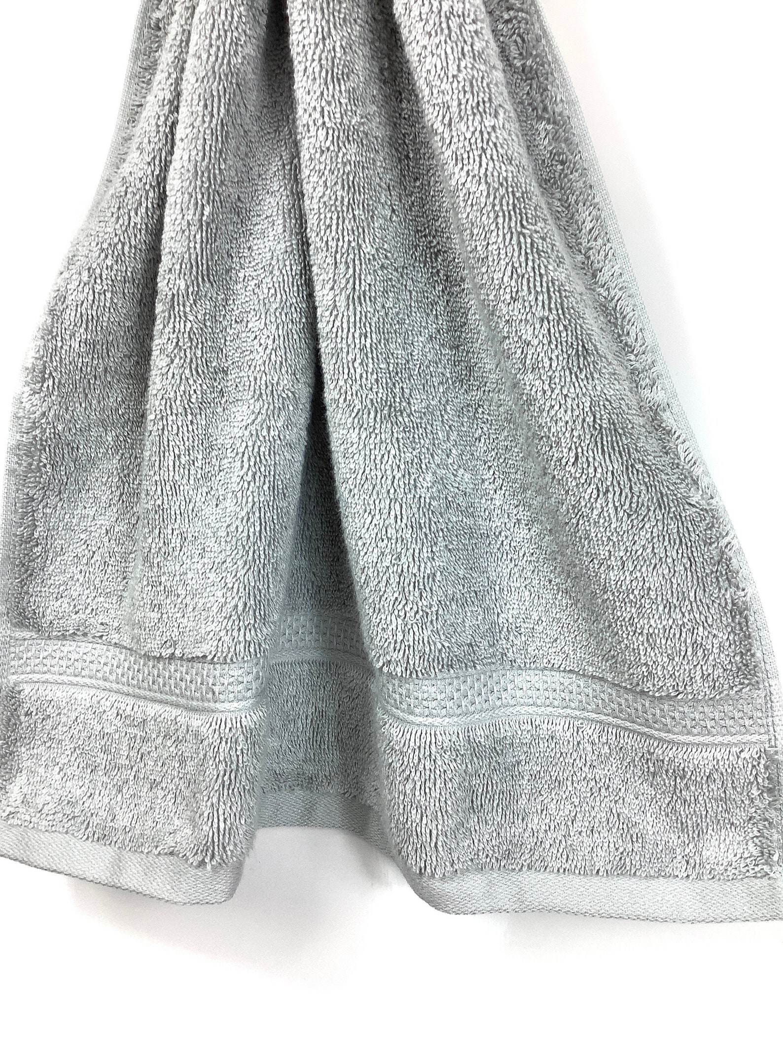Gray Hanging Hand Towel Wrap Gray Snap Towel Light Gray Etsy