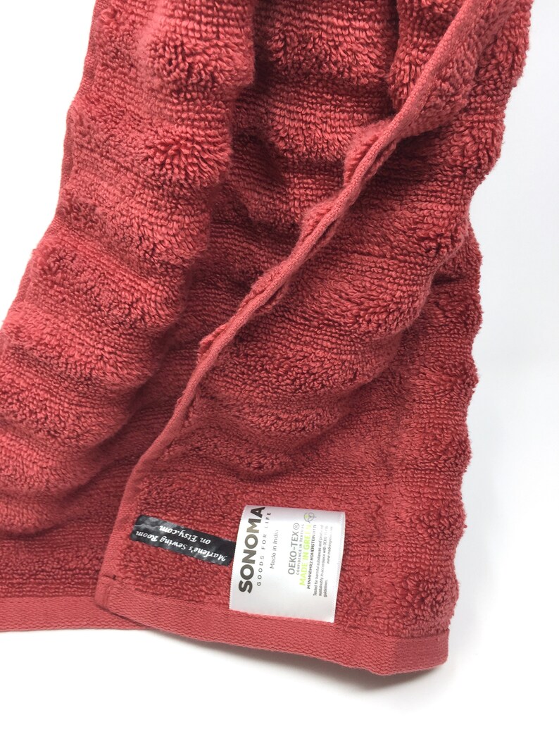 Ribbed Hanging Hand Towel Wrap Towel Red Navy Sage Green Etsy