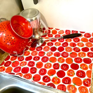 Red Dish Drying Mat 