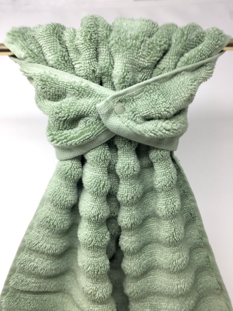 Ribbed Hanging Hand Towel Wrap Towel Red Navy Sage Green Etsy