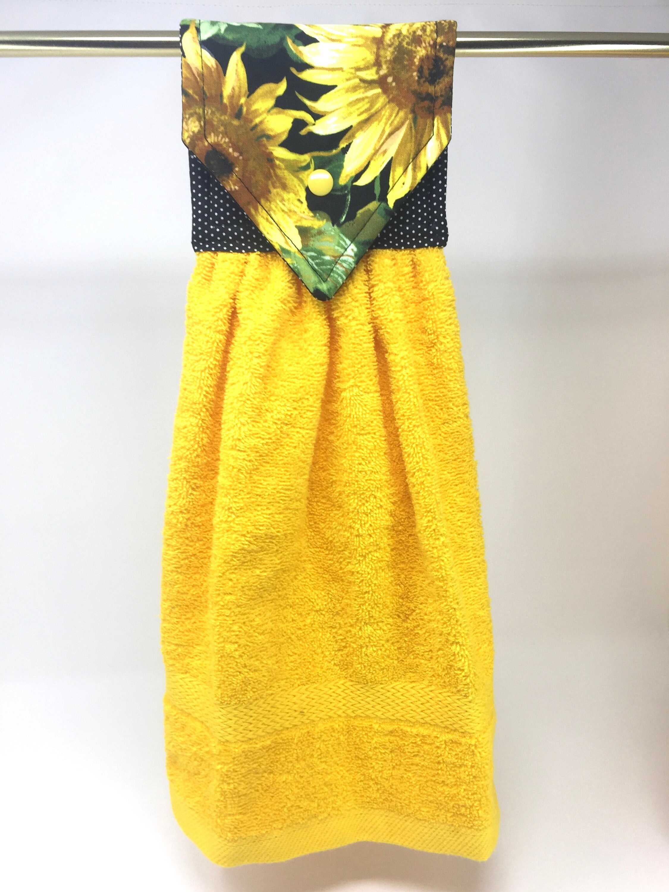 Sunflower Hanging Hand Towel Sunflower Kitchen Towel Yellow Etsy