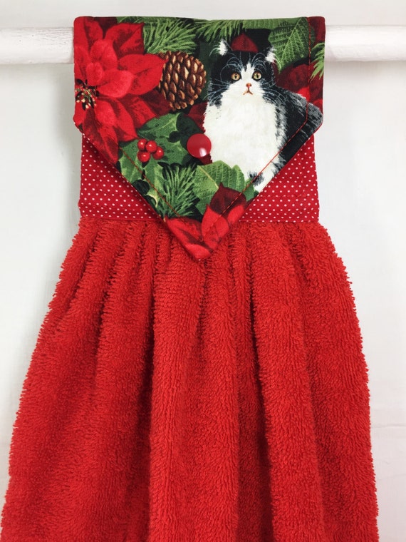 Holiday Cats Hanging Kitchen Towels