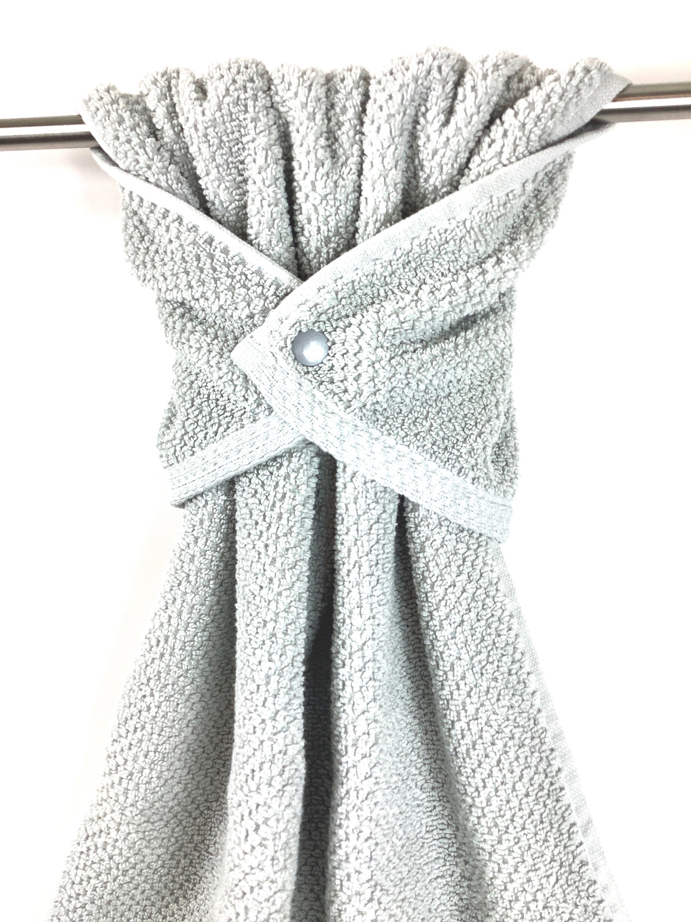 Quick Dry Textured Hand Towel Wrap Silver Charcoal Aqua Etsy
