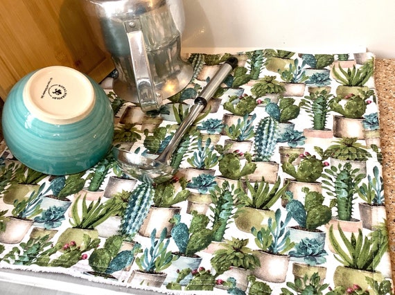 Cactus and Succulents Dish Drying Mat Succulents Drying Pad 