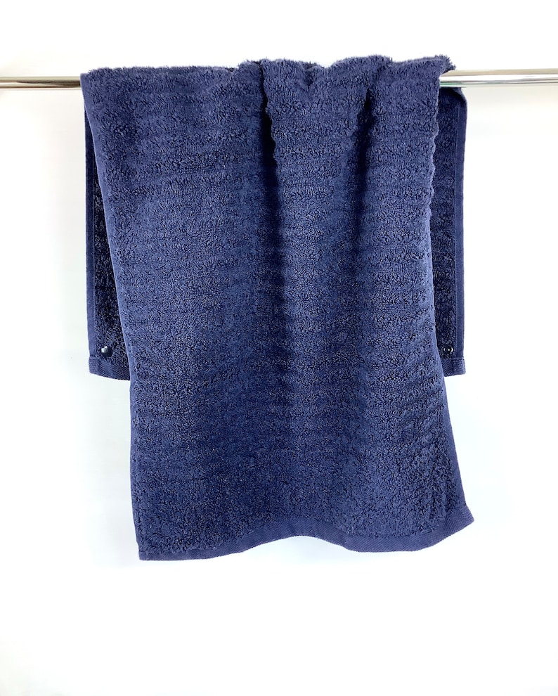 CLEARANCE! Gray or Navy Ribbed Hanging Hand Towel Wrap, Snap Towel, Gray Stay Put Hand Towel, Navy Oven Towel, Bathroom Hanging Hand Towel afbeelding 8