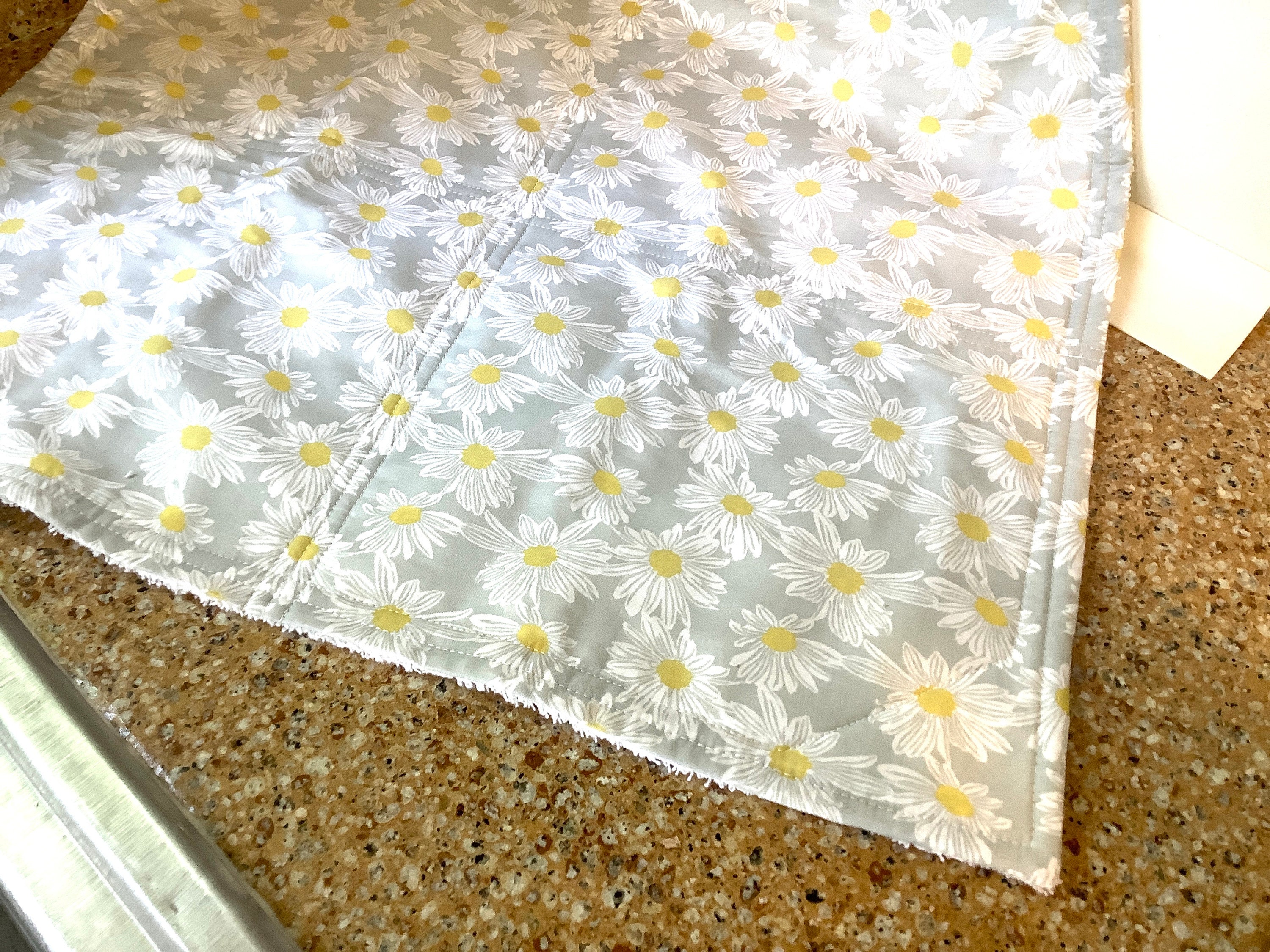 Daisy Dish Drying Mat Farmhouse Handmade Fabric Dish Mat Etsy