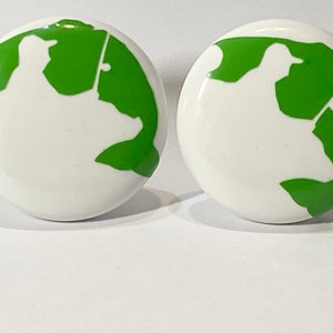 Pair of 1.5” White Ceramic Fisher Drawer Knobs – Fishing Themed Cabinet Pulls – Cabin, Camper, or Kitchen Hardware