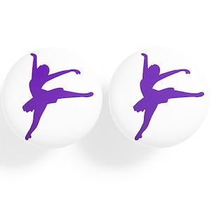 Pair 1.5” Ballerina Drawer Knobs – White Ceramic Dance Pulls – Ballet Room Décor – Multiple Colors