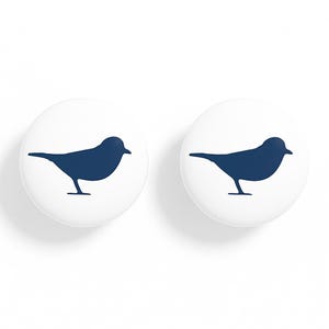 Pair 1.5” Bird Drawer Knobs – Nature-Themed Ceramic Pulls for Dresser or Cabinets