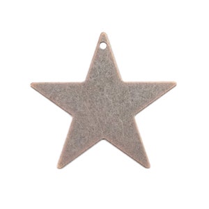Copper plated brass star charms pendant 29x27.5mm thickness: 0.5mm 1 hole 2011-120