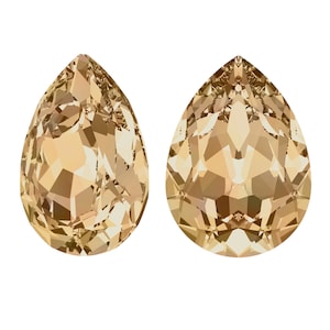 Pietra preziosa a forma di pera 4320 Swarovski® golden shadow (GSHA) 6 x 4 mm senza lamina