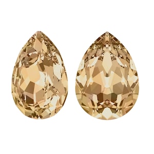 Pietra preziosa a forma di pera 4320 Swarovski® Golden Shadow (GSHA) 8 x 6 mm senza lamina oz381