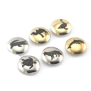 Vite Chicago / vite Concho con incisione LASER (il tuo LOGO), perni in ottone grezzo, rivetti a vite, bullone da 15 x 11 mm 1/8" CSC7 1844