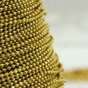 brass ball chain feet 1mm raw brass z079