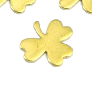 Three leaf Clover 14x18mm Raw brass stampings 1968R-90