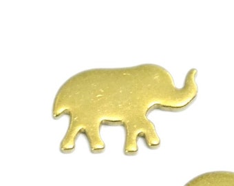 Elephant  15x11mm Raw brass stampings 1965R-79