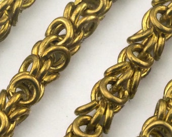 Byzantine Chain Handmade Raw Brass 4mm z165