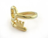 Adjustable Key Ring - Raw Brass (17mm 6.5US inner size) OZ3324