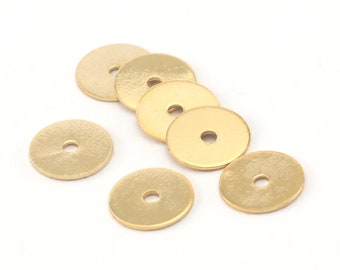32 mm 2 Holes And Middle Hole Connector Middle Hole Connector Raw Brass Circle Connector SKU RW388