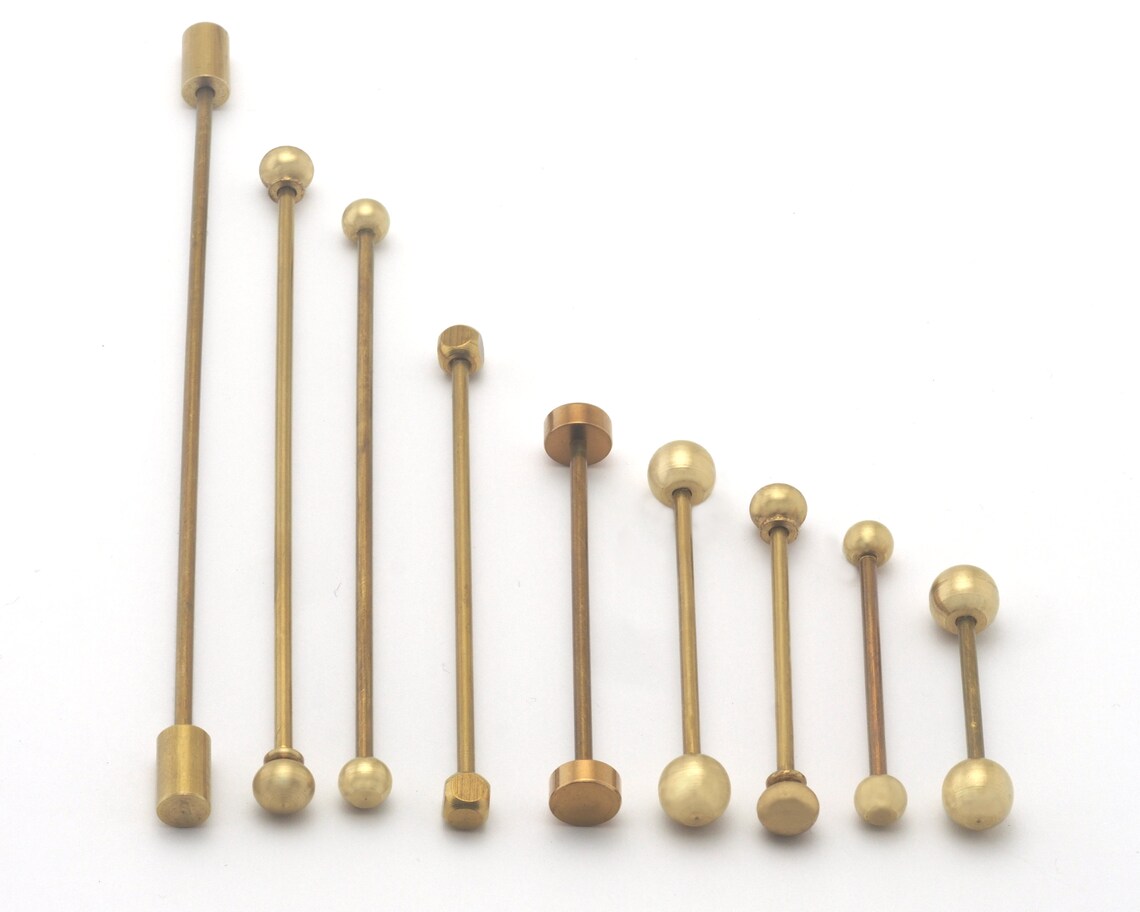 Raw Brass Barbell 2mm Bar Inner Sizes aprx 20mm 30mm 35mm Etsy