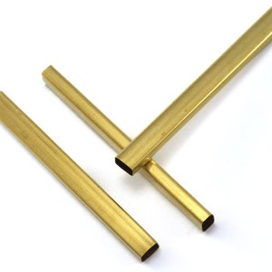 rectangular tube raw brass 50x3x5mm (hole 2.7x4.7mm) bab4  2244