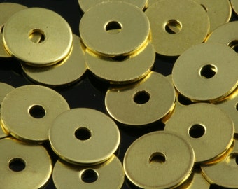 400 Pcs Raw Brass 6mm Circle middle hole Raw Brass  Charms ,Findings 81R-42 tmlp