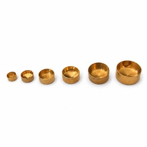 Raw Brass Bezel Cup Setting 7mm Brass Cabochon Settings, Jewelry Making Findings Bulk 1546