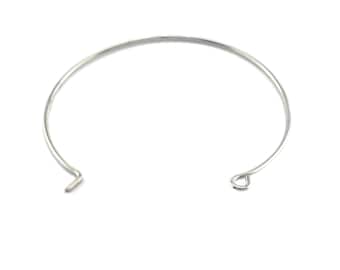 Wire Bracelet 55mm Silver Tone Brass  N140