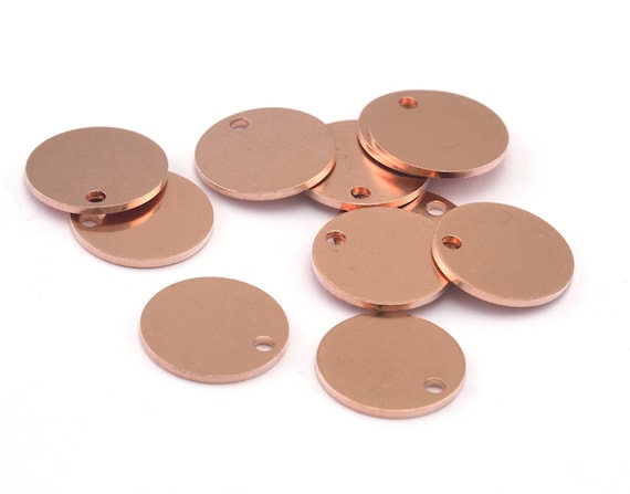 Coin Round Disc 12mm Stamping Blank Tag Shape Raw Copper
