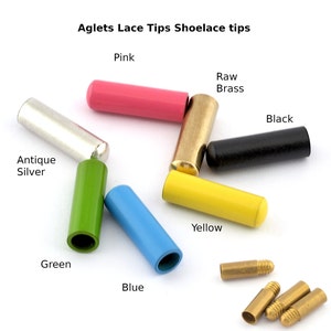 Alloy Aglets for Shoelaces, Shoelace Tips Head, Mixed Color, 21mm Alloy