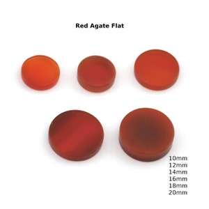 Rood geverfde agaat ronde platte cabochon 10 12 14 16 18 20 25 30 mm - geen gat cb155