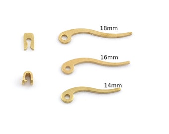 Making Hoop Earrings,  Hoop Wire Hinge Earring Components Raw Brass Earring Findings Soldering (14 16 18mm) OZ53