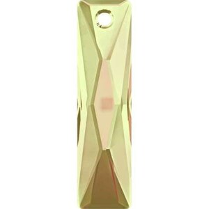 Pendente Queen Baguette 6465 Swarovski® Crystal verde luminoso (lumg) 38 x 10 mm