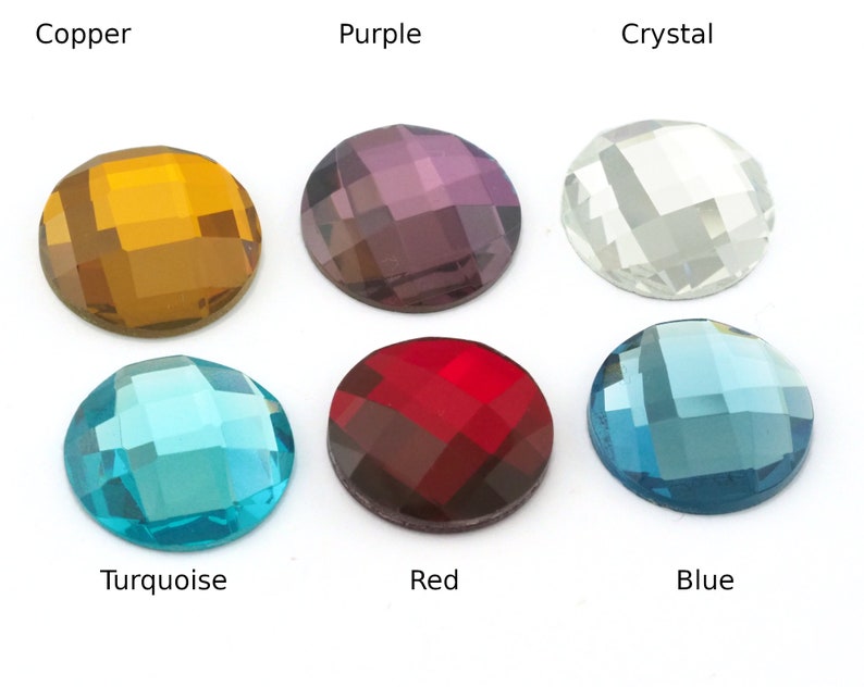 Faceted Round Mirror Glass Foiled cabochons 20mm WS003 Wholesale 151 Pcs