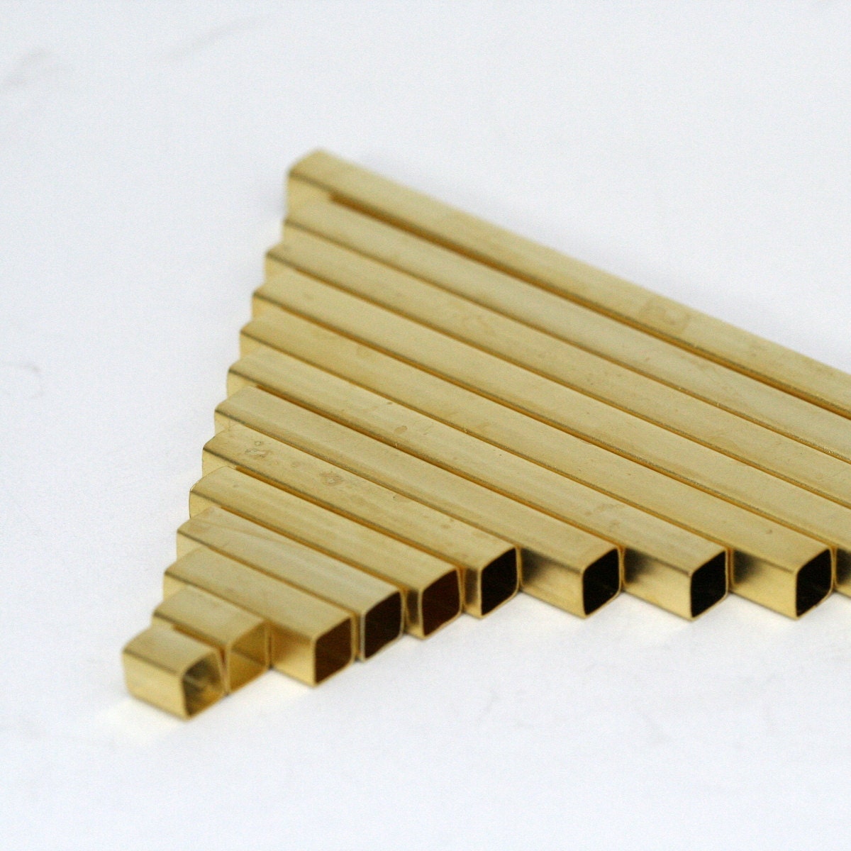 Brass Square Tube 5 Pcs 5x60mm 4.5mm Hole Gold Plated Etsy UK