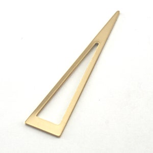 Long Triangle raw brass 50x11mm 0.8mm thickness no hole charms findings OZ3782-115 image 1