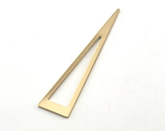 Long Triangle raw brass 50x11mm (0.8mm thickness) no hole charms  findings OZ3782-115