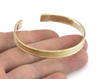 Bracelet Raw Brass  Adjustable (65mm inner size - Adjustable ) 3179