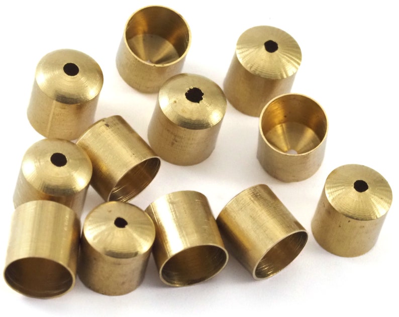 Ends Cap Brass 8x8.5mm 7.5mm Inner Raw Brass Cord Tip Ends Etsy