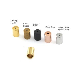 Brass Cord End Caps 5x7mm, 4mm Inner Diameter ENC4 2627